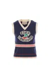 Valentino Garavani Women Midnight Blue Cotton Vest In Blue