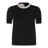 Valentino Short-sleeved Shirt With Embroidery In Black