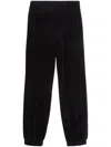 Valentino Chenille Jogging Trousers With Chez Patch In Black