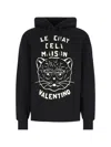 Valentino Garavani Sweatshirt With Le Chat De La Maison Patch In Black