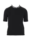 Valentino Gem-embellished Sweater In Black