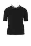 Valentino Gem-embellished Sweater In Black