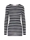 Valentino Striped Intarsia-knit Jumper In Blue