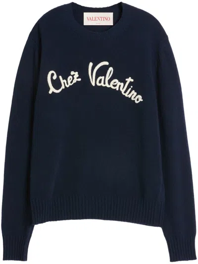 Valentino Garavani Sweaters In Blue