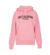 Valentino Pink Cotton Hoodie With Kangaroo Pocket In Pink