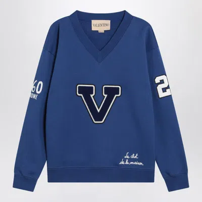 VALENTINO VALENTINO GARAVANI SWEATSHIRT WITH V AND LE CHAT DE LA MAISON