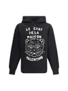 Valentino Garavani Sweatshirt With Le Chat De La Maison Patch In Black