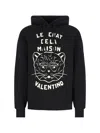 Valentino Garavani Sweatshirt With Le Chat De La Maison Patch In Black