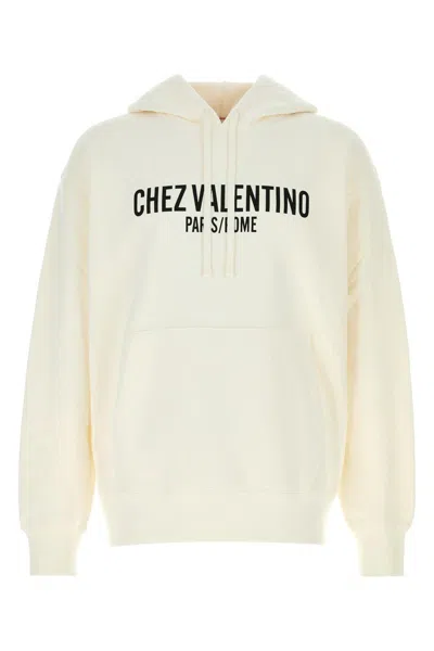 Valentino Chez-print Hoodie In White