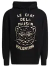 Valentino Garavani Sweatshirt With Le Chat De La Maison Patch In Black