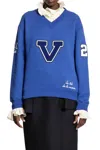 Valentino Garavani Sweatshirt With V And Le Chat De La Maison In Blue