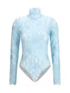Valentino Long-sleeved Jumpsuit In Blue
