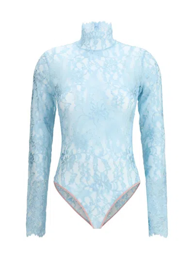 Valentino Long-sleeved Jumpsuit In Blue