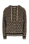Valentino Iconographer Canvas Sweatshirt Hooded In Printed