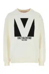 Valentino Garavani Women Ivory Cotton Sweatshirt In White