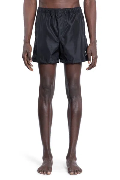 Valentino Nylon Swimsuit With Stud In Navy