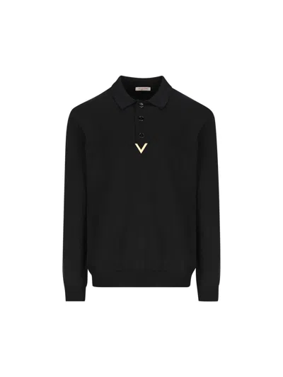 Valentino Garavani T-shirt And Polo In Black