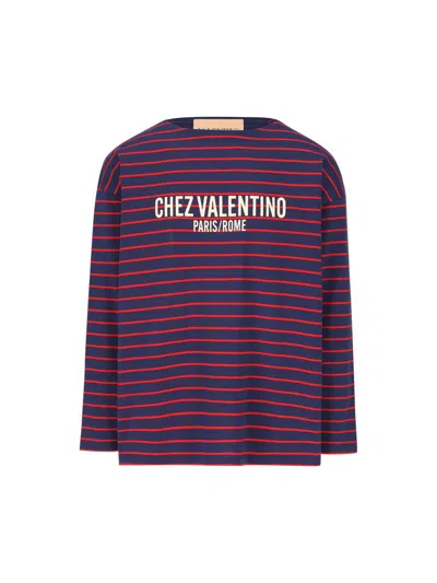 Valentino Garavani T-shirt And Polo Shirt In Blue