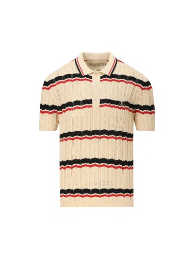 Valentino Garavani T-shirt And Polo Shirt In Neutral