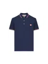 Valentino Garavani Blue Polo Shirt With Classic Collar And Logo Patch On The Front In Cotton Man In Blue