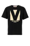 Valentino Crew Neck Short Sleeves T-shirts In Black