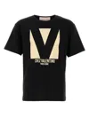 Valentino Crew Neck Short Sleeves T-shirts In Black