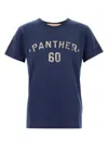 Valentino Panther Graphic Print Crew Neck T-shirt In Blue