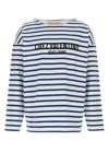 Valentino Chez Logo Long-sleeved Stripe T-shirt In Stripped