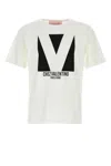 Valentino Mens Avorio Logo-print Crew-neck Cotton-jersey T-shirt In White