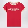 Valentino Crew Neck Cotton Jersey T-shirt With Contrasting Trims