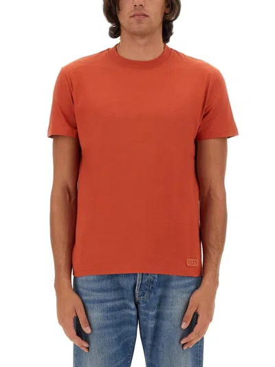 Valentino Garavani T-shirt With Logo In Orange