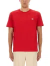 Valentino Cotton T-shirt With Vlogo Patch In Red