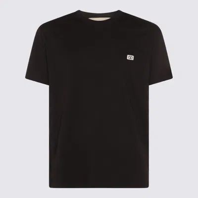 Valentino Garavani T-shirt With Signature Vlogo In Black