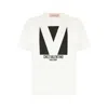 Valentino Mens Avorio Logo-print Crew-neck Cotton-jersey T-shirt