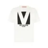 Valentino Mens Avorio Logo-print Crew-neck Cotton-jersey T-shirt