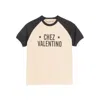 Valentino Sleeve Contrast Graphic Print Crew Neck