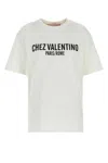 Valentino Cotton Slogan Print Drop Shoulder T-shirt