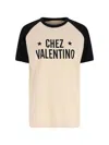 Valentino Sleeve Contrast Graphic Print Crew Neck