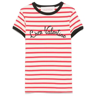 VALENTINO VALENTINO GARAVANI STRIPED COTTON JERSEY T-SHIRT