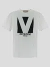 Valentino Mens Avorio Logo-print Crew-neck Cotton-jersey T-shirt In White
