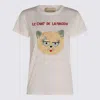 Valentino Silk T-shirt With Short Sleeves And Graphic Print In Pink