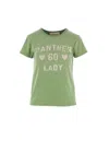 Valentino Playful Printed Cotton T-shirt With Bold Lettering In Green