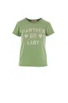 Valentino Playful Printed Cotton T-shirt With Bold Lettering In Green