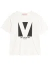 Valentino Mens Avorio Logo-print Crew-neck Cotton-jersey T-shirt In Beige
