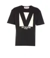 Valentino Crew Neck Short Sleeves T-shirts In Black