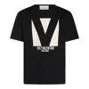 Valentino Crew Neck Short Sleeves T-shirts In Black