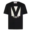 Valentino Crew Neck Short Sleeves T-shirts In Black