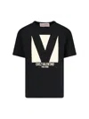 Valentino Chez Logo Print T-shirt In Black