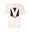 Valentino Mens Avorio Logo-print Crew-neck Cotton-jersey T-shirt In White