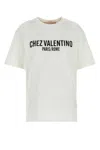 Valentino Cotton Slogan Print Drop Shoulder T-shirt In White